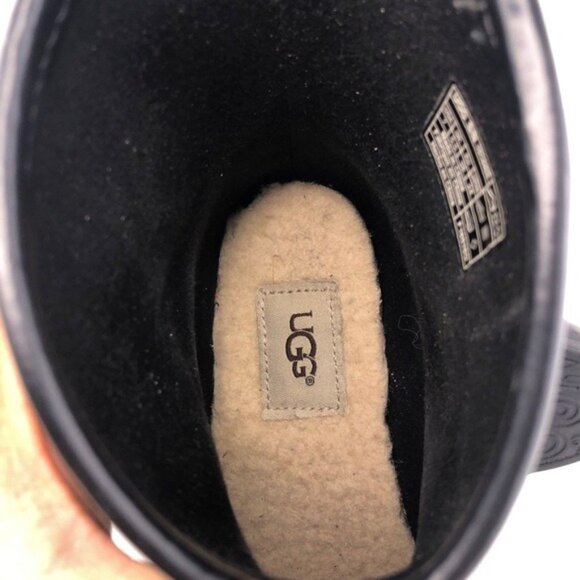 UGG Paxton Black Suede Rubber Rain Boots 7 - Picture 9 of 12